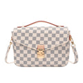 GOWELL Checkered Cross Body Bag - Womens Purse Checkered Evening Bag Ladies Shoulder Bags - PU Vegan Leather