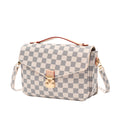 GOWELL Checkered Cross Body Bag - Womens Purse Checkered Evening Bag Ladies Shoulder Bags - PU Vegan Leather