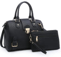 Women Barrel Handbags Purses Fashion Satchel Bags Top Handle Shoulder Bags Vegan Leather Work Bag