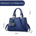 Womens Leather Handbags Purse Top-handle Bags Contrast Color Stitching Totes Satchel Shoulder Bag for Ladies